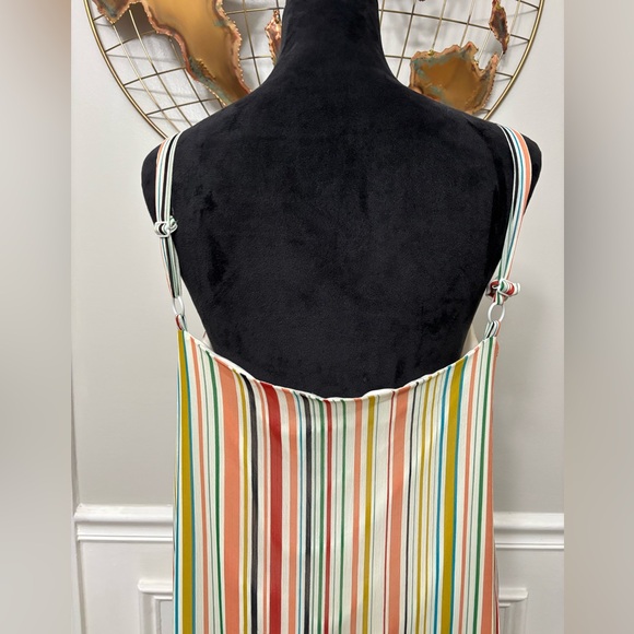 Colorful Striped Summer Long Maxi Dress - Picture 2 of 8